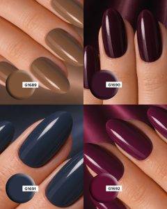 As cores de esmaltes em gel da marca própria da CNC para o inverno nas unhas